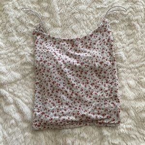 GARAGE- cute lightweight tank w/ floral design